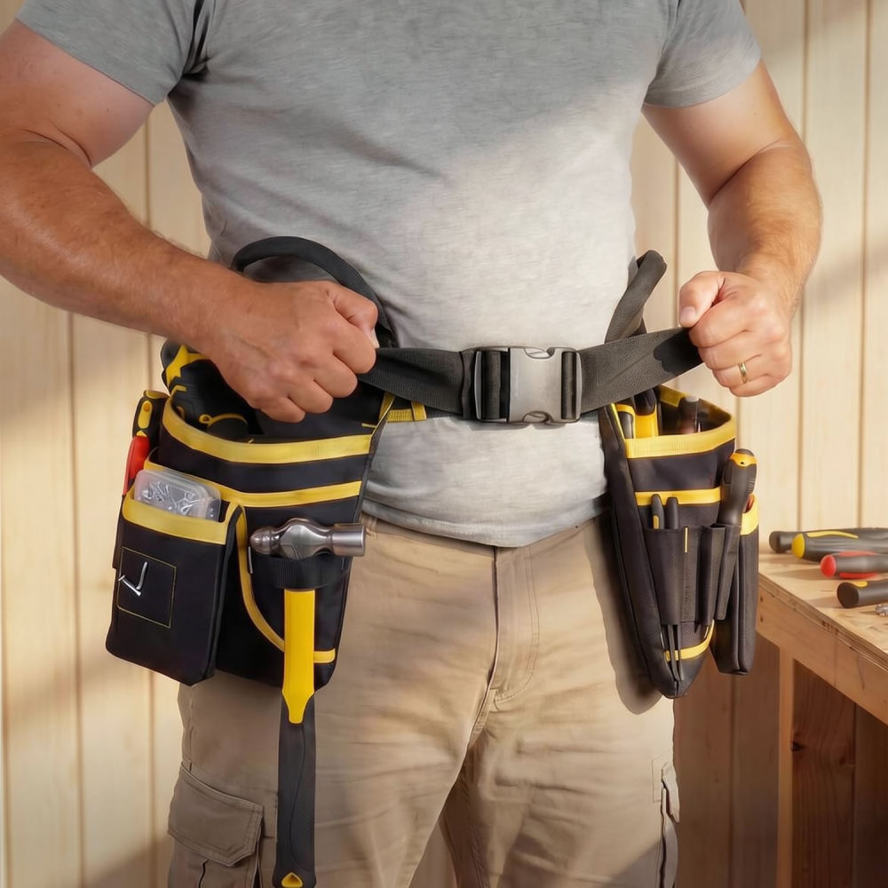 Heavy Equipment Electrician - Borsa da cintura multifunzione in tessuto